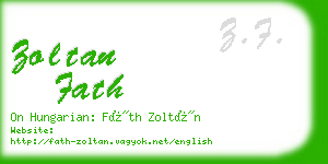 zoltan fath business card